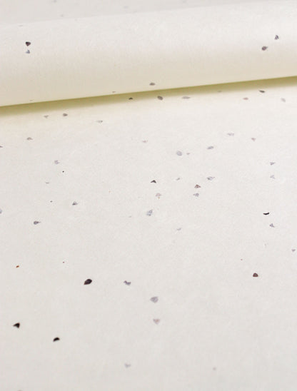Close-up of a white surface with seed inclusion